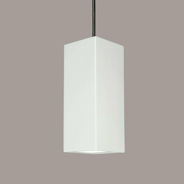 A19 Lighting Timor E26 Base Dimmable LED Pendant Bisque - Black Cord & Canopy P1801-1LEDE26-BCC